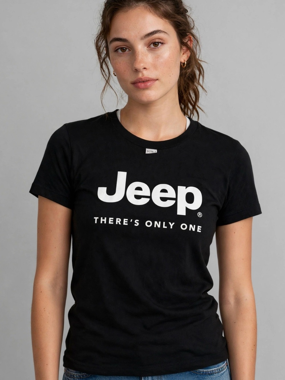 Jeep Black Short Sleeve Logo Tee for Women new without tags